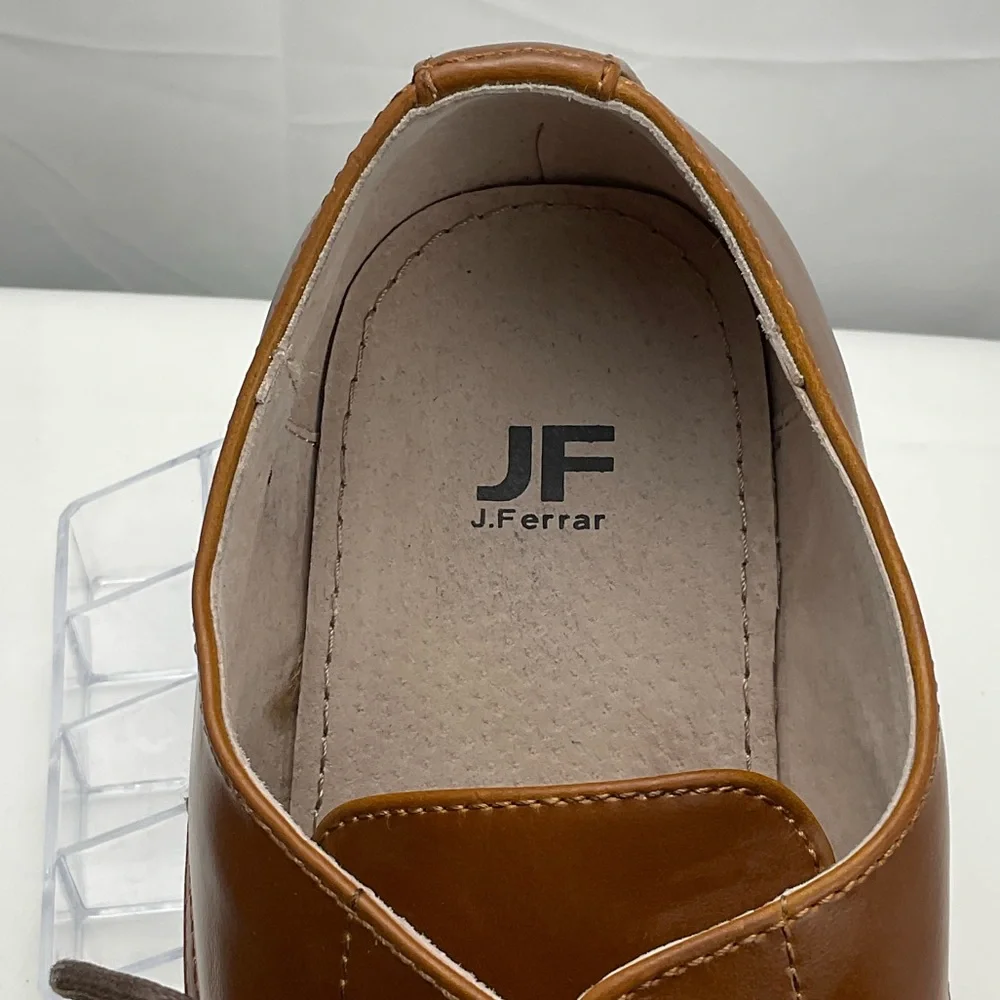 JF J.Ferrar Men's Sz10 Tan Leather Oxfords‎ #0224